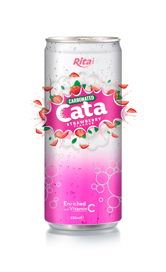 330ml Carbonated  Strawberry Flavor Drink